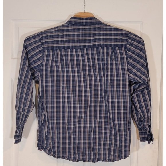 Men's‎ Button-Up Casual Long Sleeve The North Face Blue Plaid Shirt Size Large - Picture 2 of 5